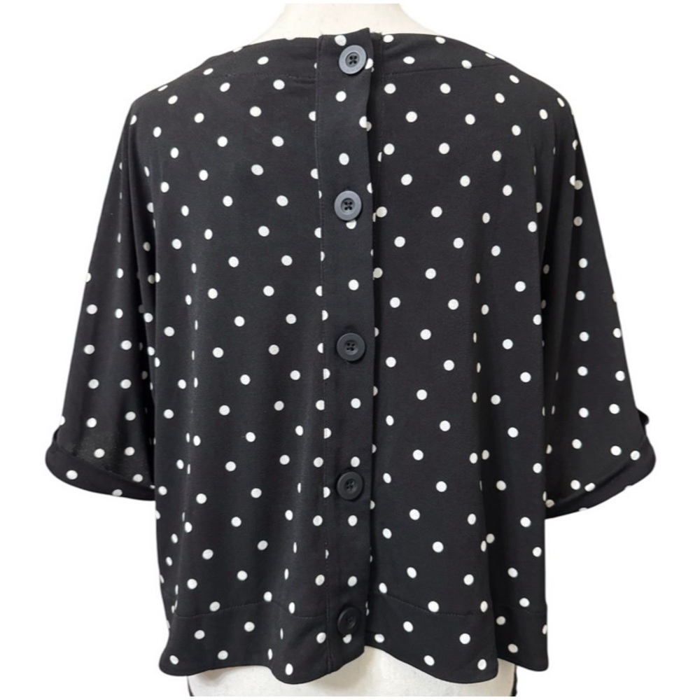 ADRIANNA PAPELL PRINTED CROPPED KNIT DOLMAN